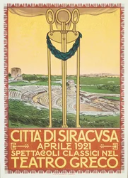 Advertising Poster for the Theater Season in the Greek Arena of Syracuse, Italy