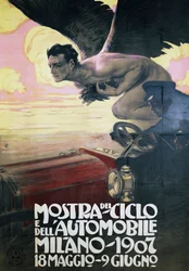 Poster for Car and Bicycle Show, Milan 18 May-9 June