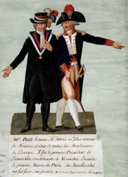 Representation of Jean Sylvain Bailly, president of the Constituent Assembly of Versailles and then mayor of the city of Paris