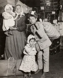 Italian Family Seeking Lost Baggage, Ellis Island