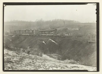 Row of Bachelor Shacks At Scott