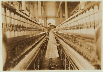 Spinner in Lancaster Cotton Mills, South Carolina, 1908