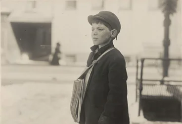 Tony Casale, “Bologna,” 11 years old, has been selling newspapers for 4 years, Hartford, Connecticut, March 1909