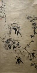 Chrysanthemums and Bamboo