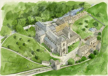 Reconstruction of Shap Abbey in the 1530s