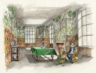 Reconstruction of the Forest Great Chamber at Hardwick Old Hall in 1601