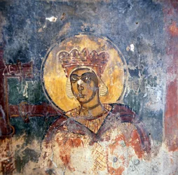Fresco in the Byzantine Church of Agios Georgios