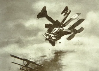 German and British aircraft collide in the air
