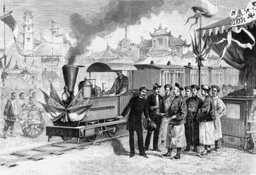 Inauguration of first French railway in China linking Tianjin to Tangshan, November 20