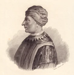 Portrait of Italian military leader Can Francesco della Scala also known as Cangrande I
