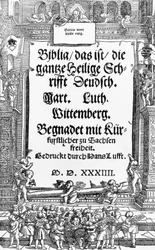 Title page of Martin Luther