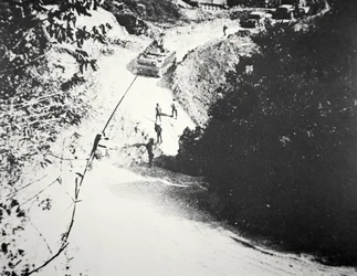 View of the Ho Chi Minh Trail in Laos