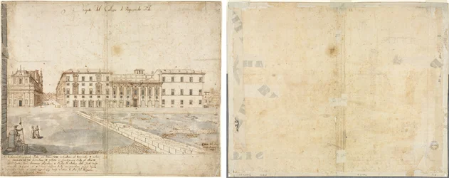 Eighteen Views of Rome: The Collegio di Propaganda Fide (recto); Sketches of Windows and Pilasters of the Attic Storey of the Collegio di Propaganda Fide (verso)