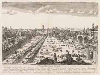 Foro Romano from Prospectus Locorum Urbis Romae Insignium, 1666