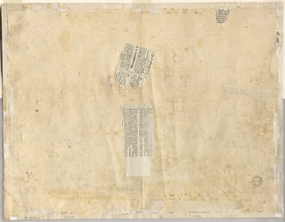 Tracing of a Fountain from Recto and Sketches of Two Faces Verso