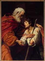 The return of the prodigal child. Painting by Leonello Spada (1576-1622)