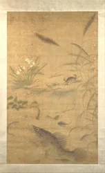 Flowers, fish, and crabs, mid-16th century