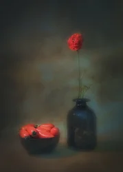 Red Flower Still Life