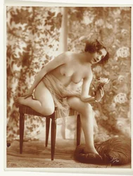 Female Nude with Flower
