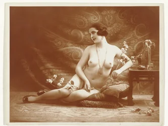 Female Nude with Flowers