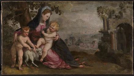 Mary with Jesus and John