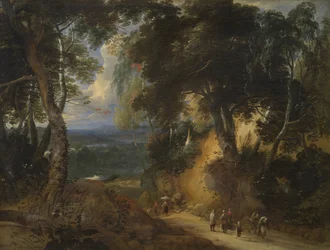 The Soignes Forest with Market Vendors