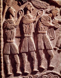Lombard Art: The Wise Kings, Low Relief from the Altar of Duke Rachis