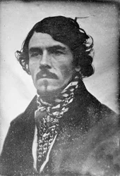 Full-face portrait of Eugène Delacroix, head and shoulders, 1842