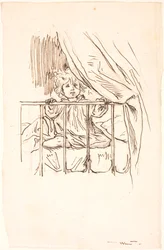 Lili in a crib
