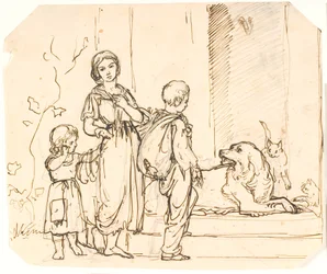 Three Beggar Children