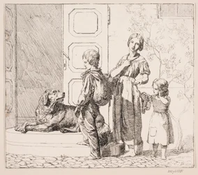 Three Beggar Children