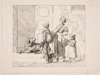 Three Beggar Children