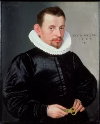 Portrait of a young gentleman wearing a ruff, 1587