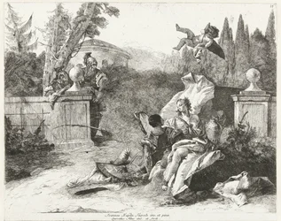 Rinaldo and Armida Spied on by Ubaldo and Carlo