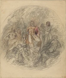 Study of Jove and Three Goddesses