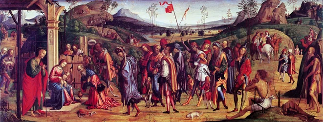 Adoration of Magi by Lorenzo Costa