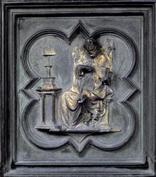 St Augustine, panel H of the North Doors of the Baptistery of San Giovanni