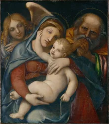 Holy Family with Angel Gabriel
