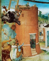 Left Side of the Capella Suardi, Church Santa Barbara in Bergamo