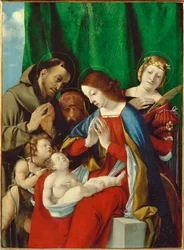 Virgin and Child, Saint Francis, Saint John