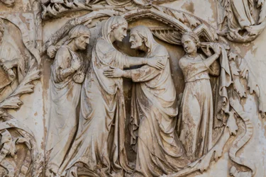 Mary Visiting Elizabeth (detail)