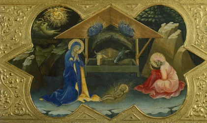 Nativity, scene from the predella of the Coronation of the Virgin by Lorenzo Monaco (ca. 1370-1425), 32 x 53 cm