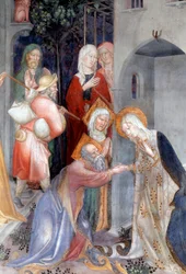 Farewell of the virgin to Zechariah and Elizabeth (detail)