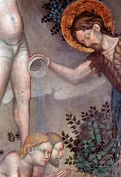 Saint John the Baptist baptizing the crowds in the Jordan River (detail)