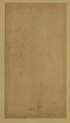Draped Figure Walking Towards the Right: Angel of the Annunciation?