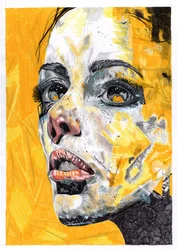 Expressive Yellow Portrait