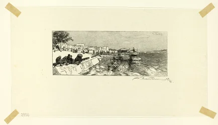 Bercy Wharf, plate two from Along the Seine and the Boulevards