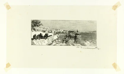 Bercy Wharf, plate two from Along the Seine and the Boulevards