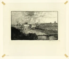 Paris, Viewed from the Pavillon de Flore, plate eleven from Along the Seine and the Boulevards