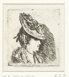 Head Study of a Young Woman with a Hat